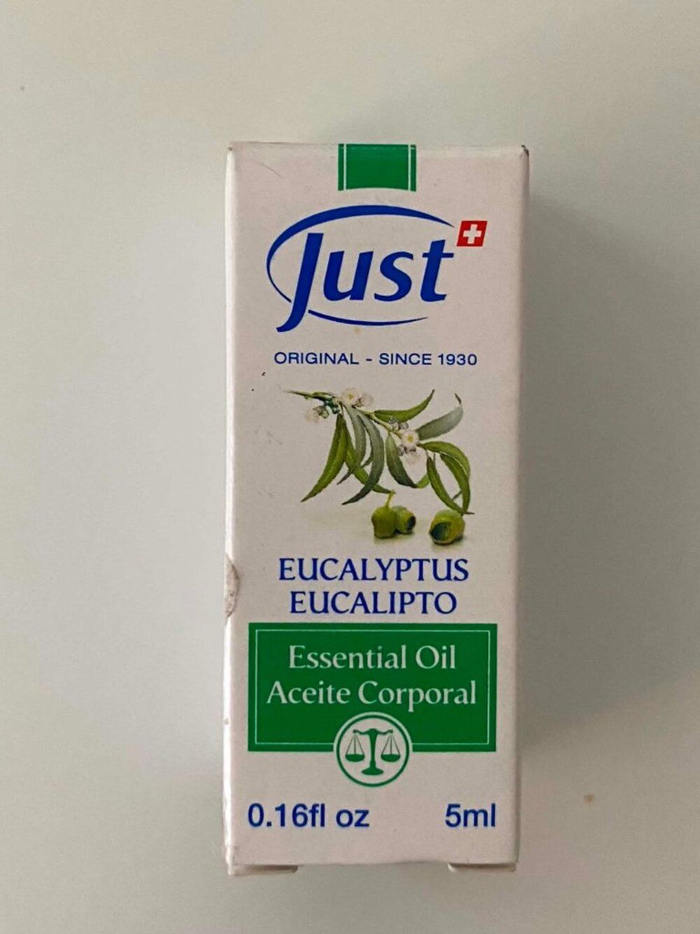 Swiss Just 5ml Aceite Esencial de Eucalipto Eucalyptus Oil Essential New